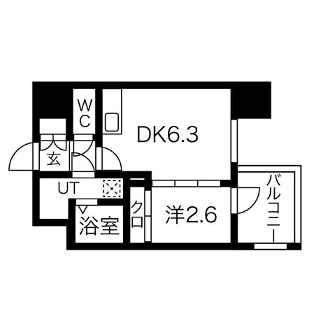 桜川駅 徒歩3分 6階の物件間取画像